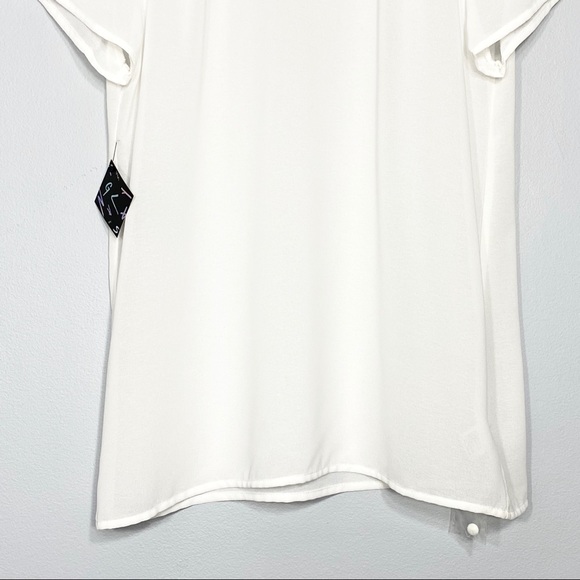 NASTY GAL sheer mod bod collared blouse SM - Picture 4 of 16